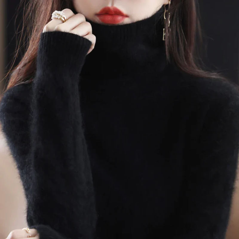 Maris - High Neck Pure Cashmere Sweater