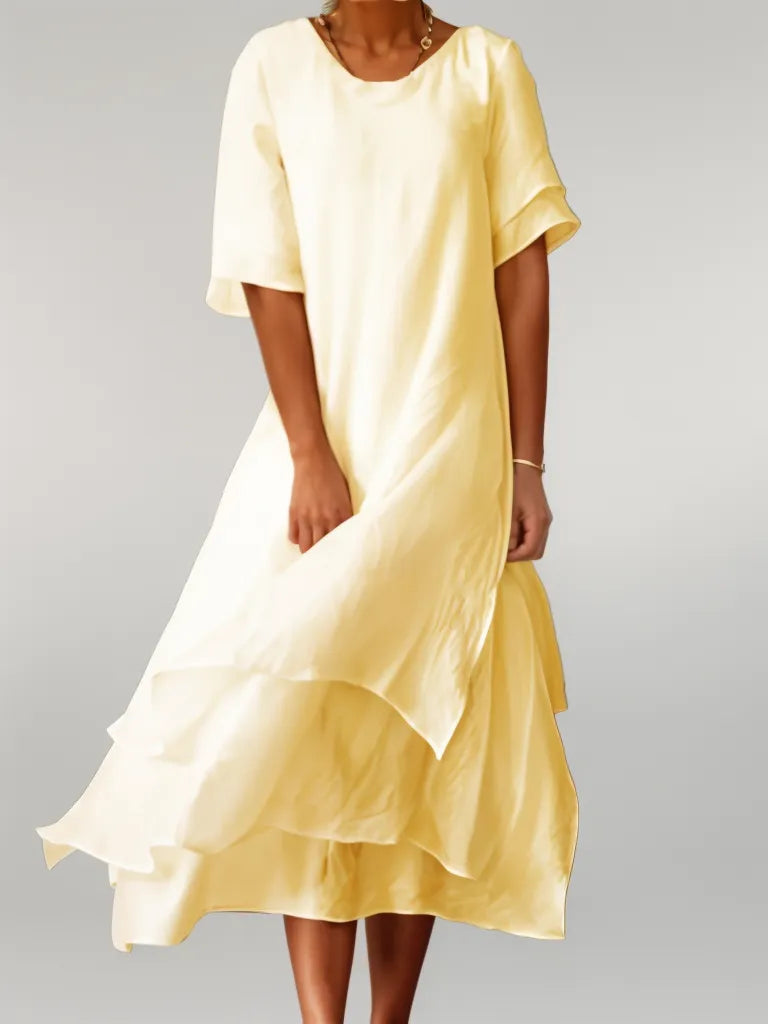 Jordan | Elegant Layered Midi Dress for All Occasions