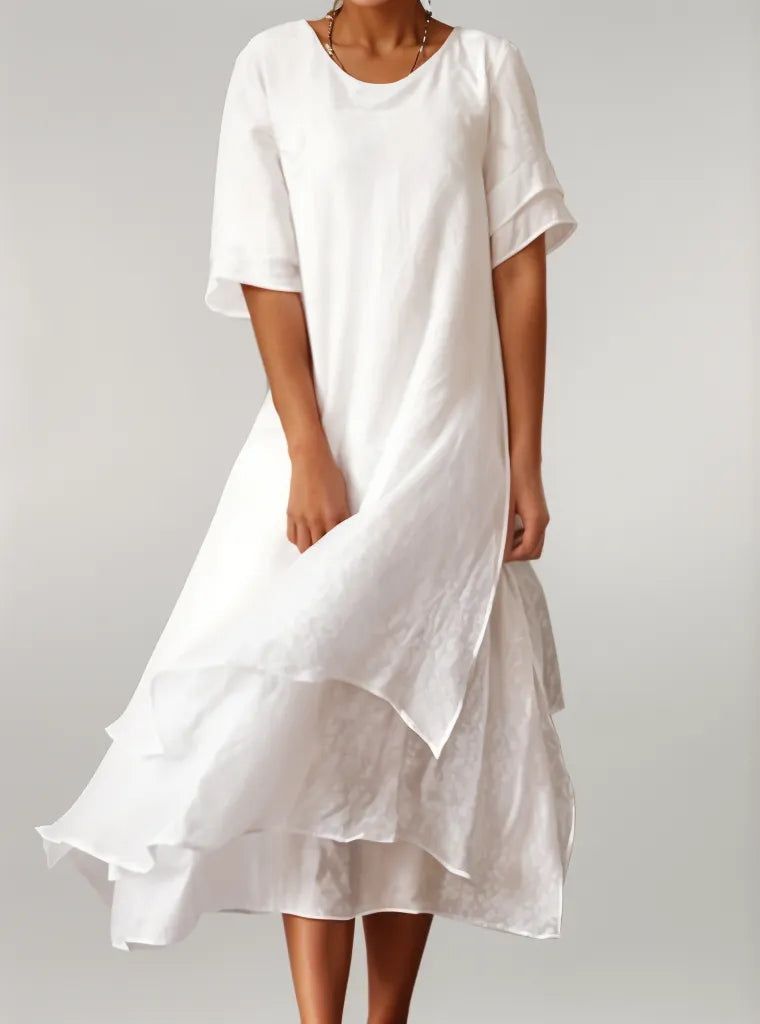 Jordan | Elegant Layered Midi Dress for All Occasions