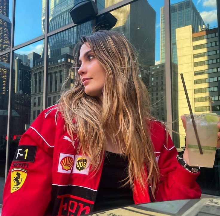 Mireille - Sporty Style Ferrari Racer Jacket