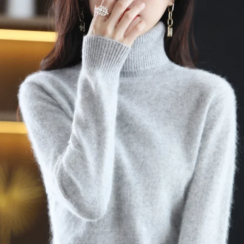 Maris - High Neck Pure Cashmere Sweater