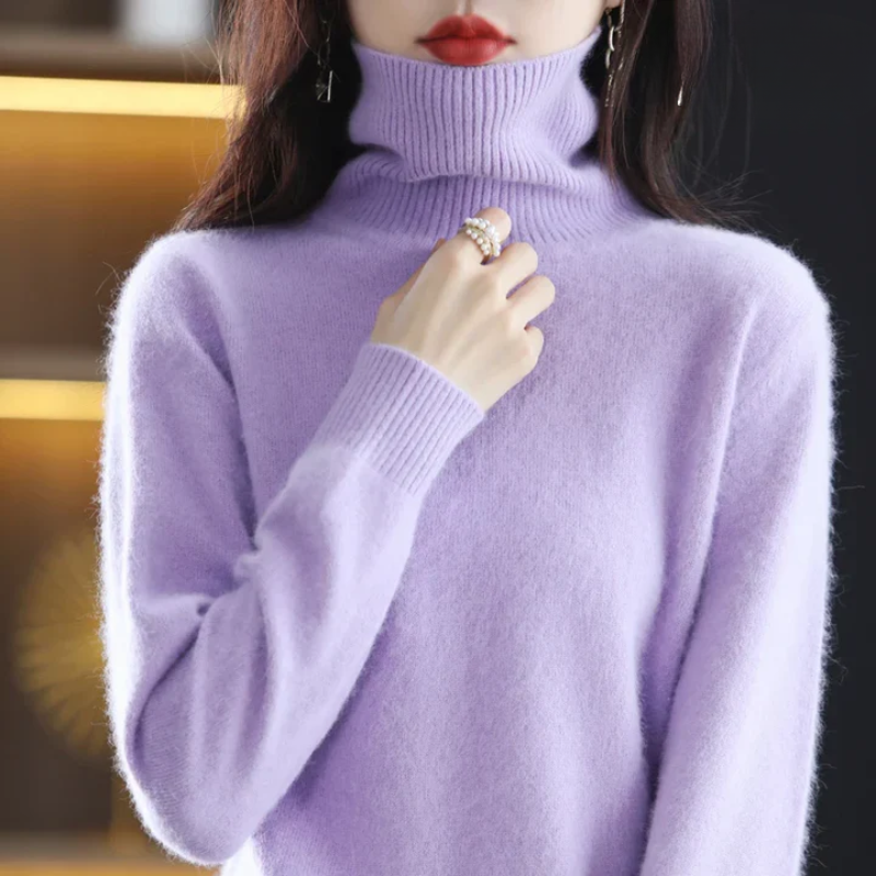 Maris - High Neck Pure Cashmere Sweater