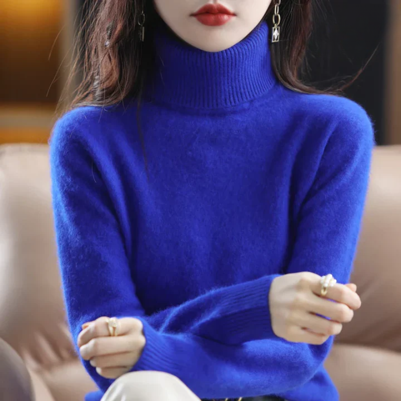 Maris - High Neck Pure Cashmere Sweater