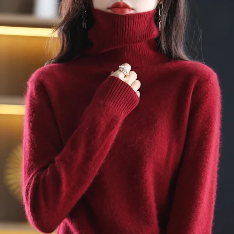 Maris - High Neck Pure Cashmere Sweater