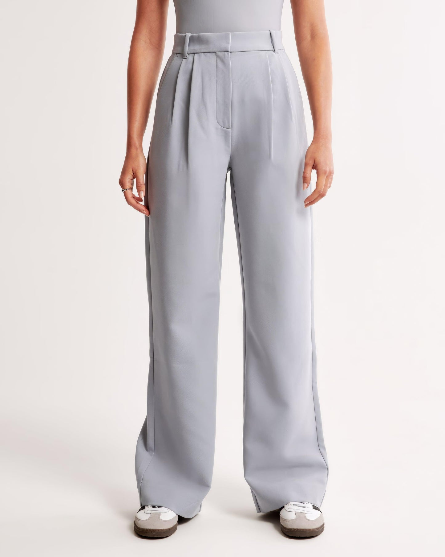Zara | High Waist Pleated Leg Trousers with Tailored Fit