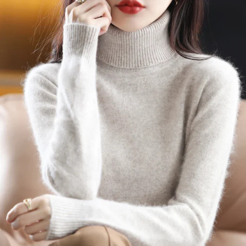 Maris - High Neck Pure Cashmere Sweater