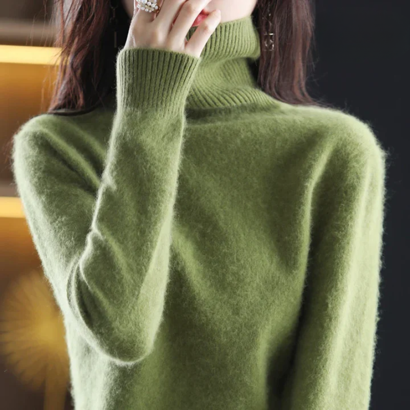 Maris - High Neck Pure Cashmere Sweater