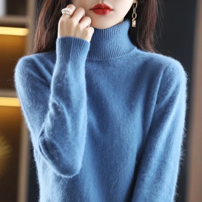 Maris - High Neck Pure Cashmere Sweater