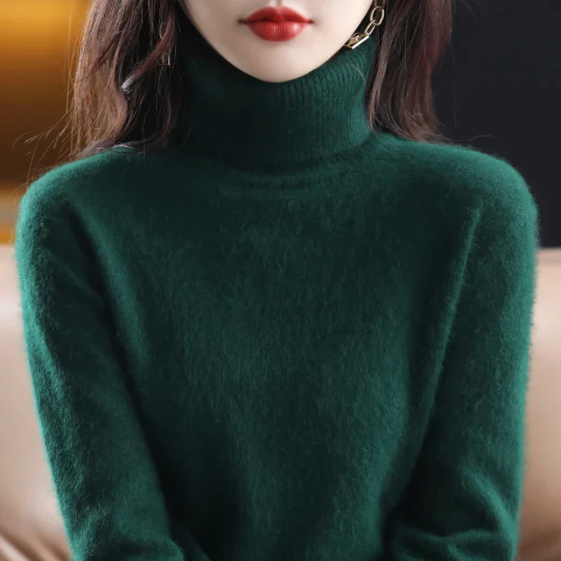Maris - High Neck Pure Cashmere Sweater
