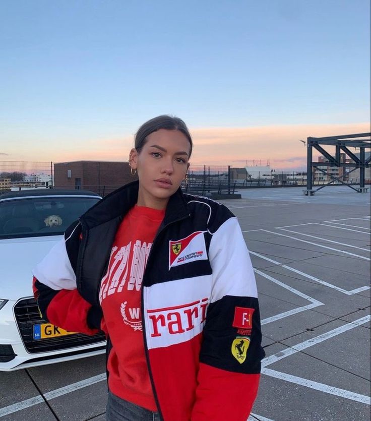 Mireille - Sporty Style Ferrari Racer Jacket