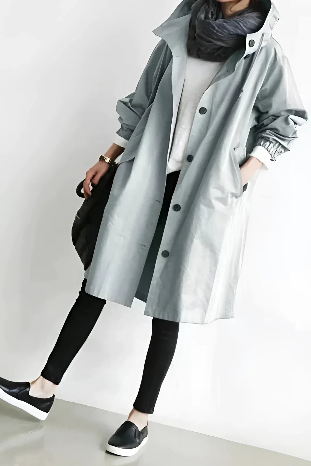 Seraphine - Stylish Oversized Women's Hooded Waterproof Raincoat