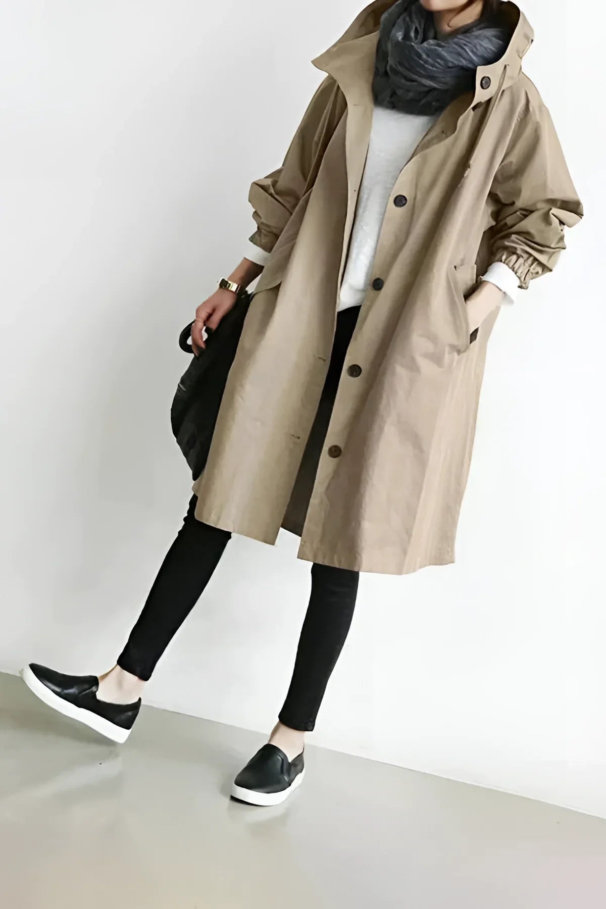 Seraphine - Stylish Oversized Women's Hooded Waterproof Raincoat