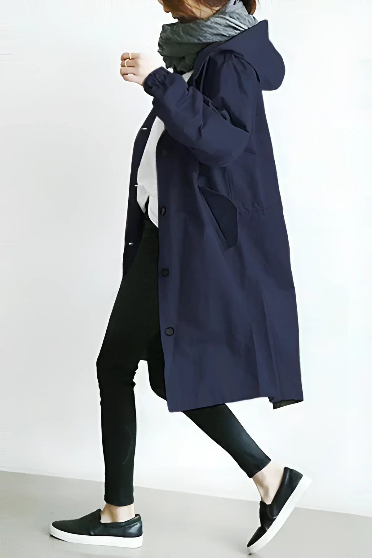Seraphine - Stylish Oversized Women's Hooded Waterproof Raincoat