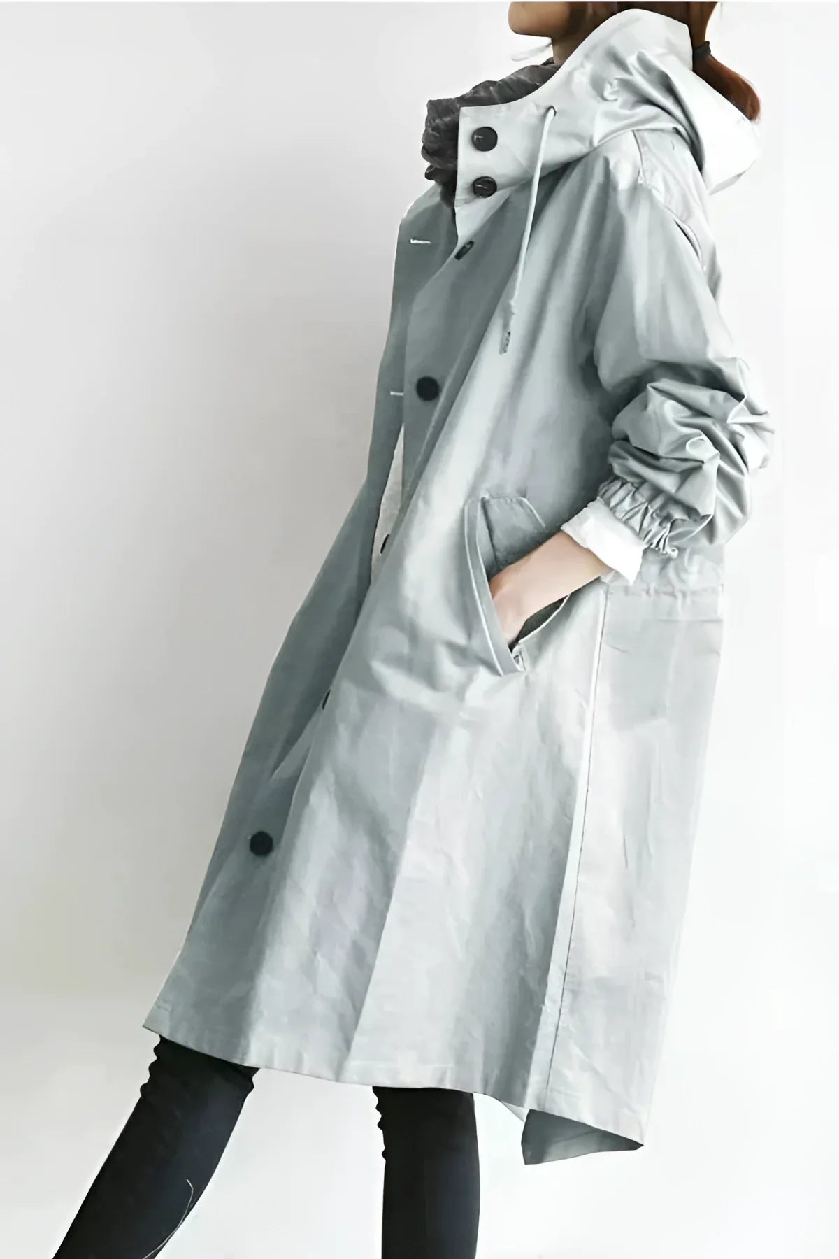 Seraphine - Stylish Oversized Women's Hooded Waterproof Raincoat