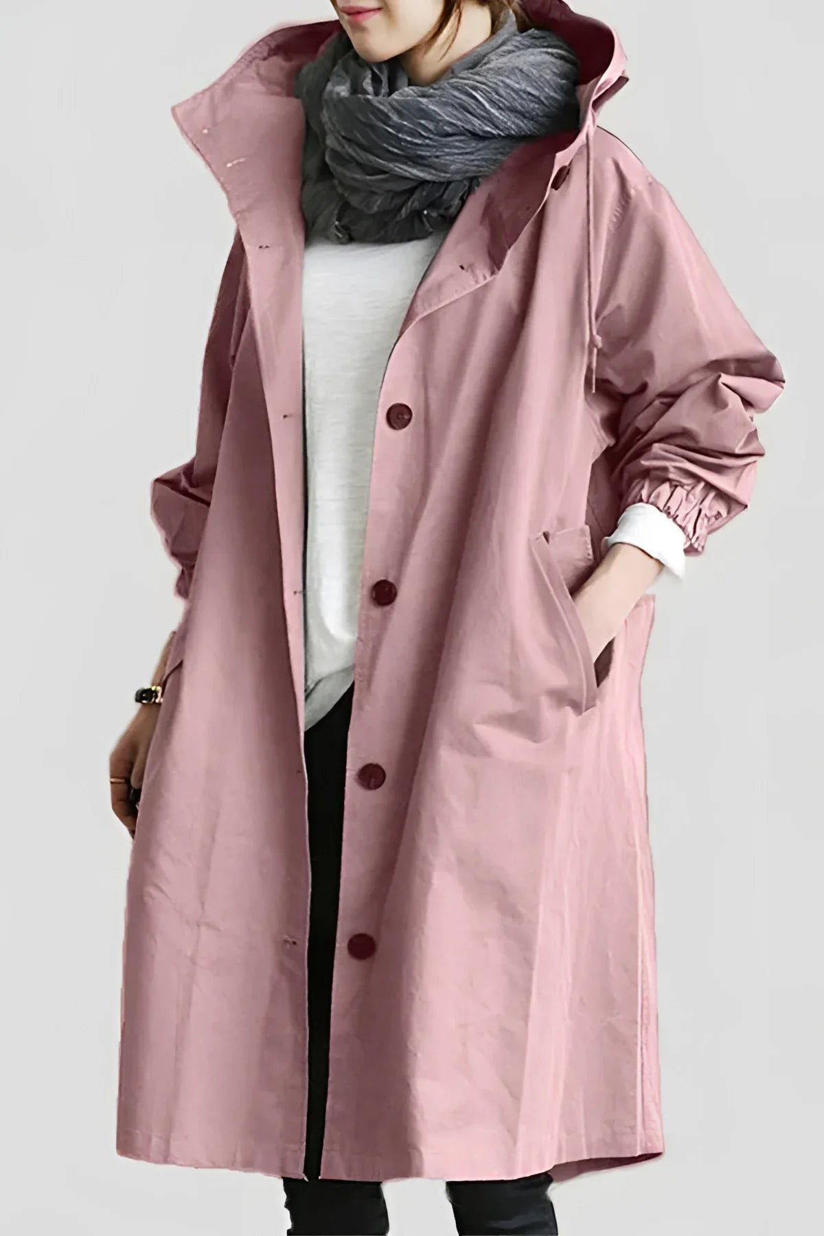 Seraphine - Stylish Oversized Women's Hooded Waterproof Raincoat