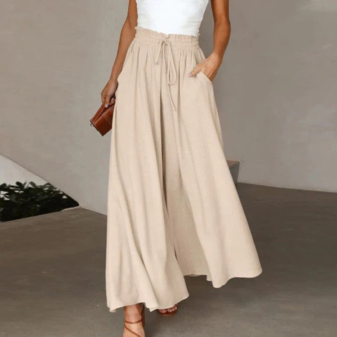 Gabriella | High Waist Elastic Pants with Drawstring