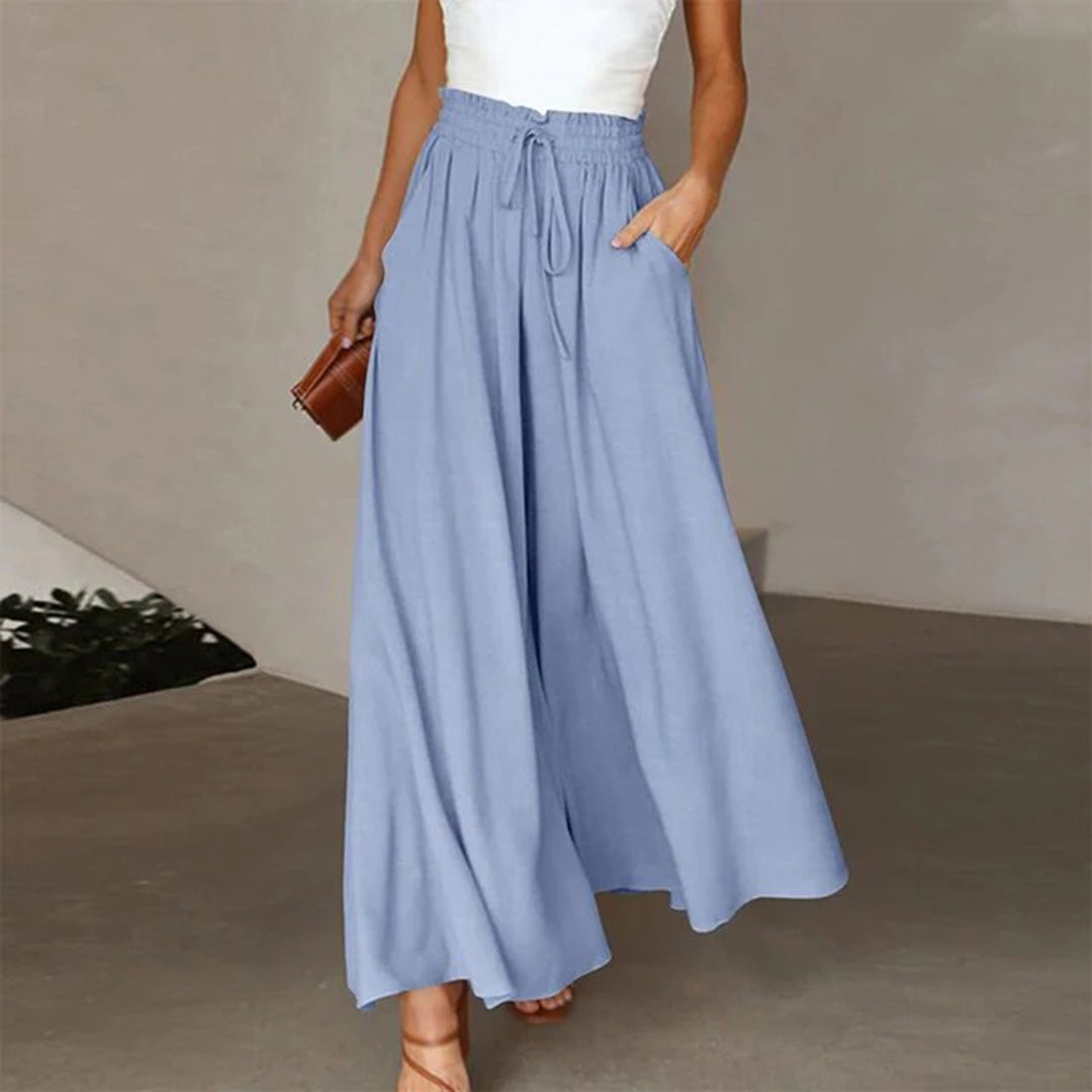Gabriella | High Waist Elastic Pants with Drawstring