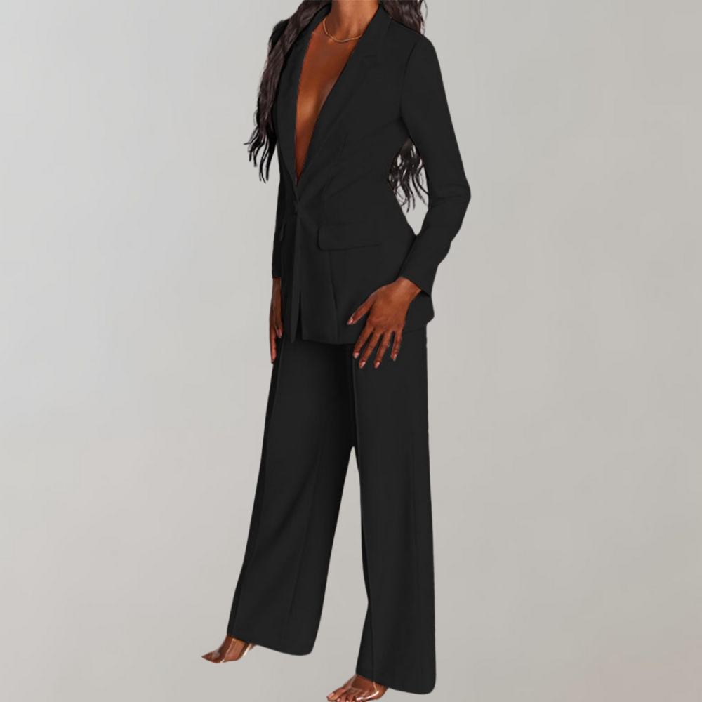 Mira - Chic Blazer and Trousers Combo