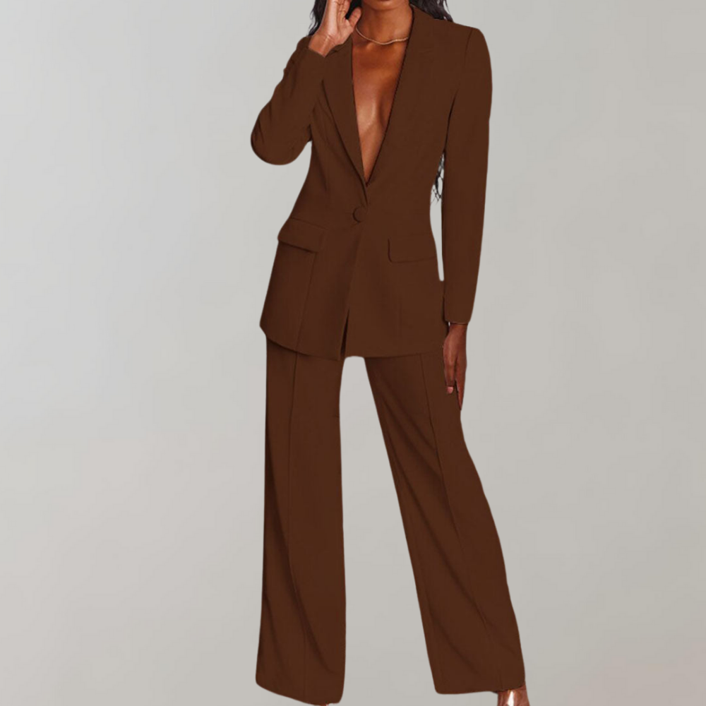 Mira - Chic Blazer and Trousers Combo