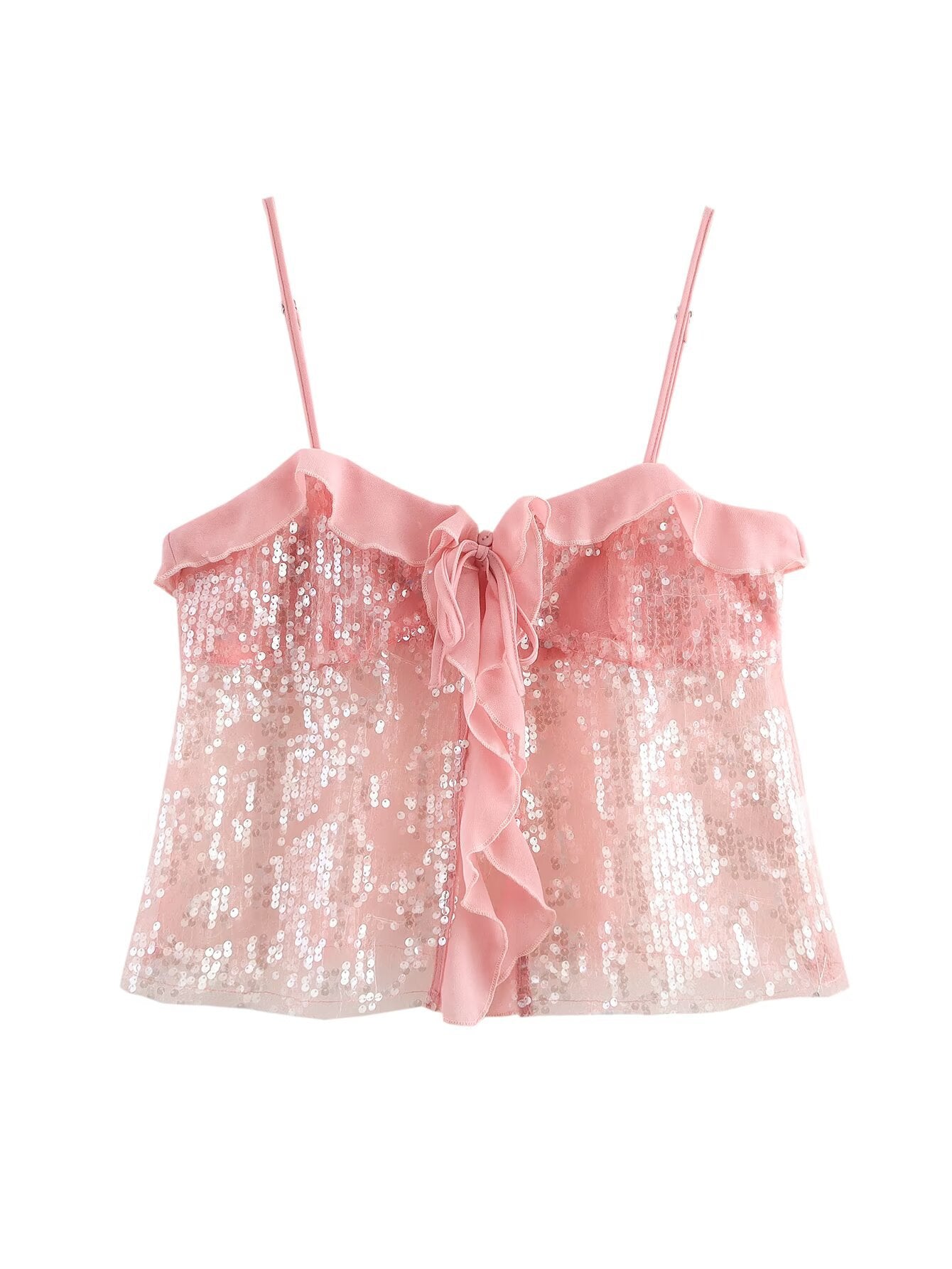Carolyn | Dazzling Sequin Halter Top for Nights Out