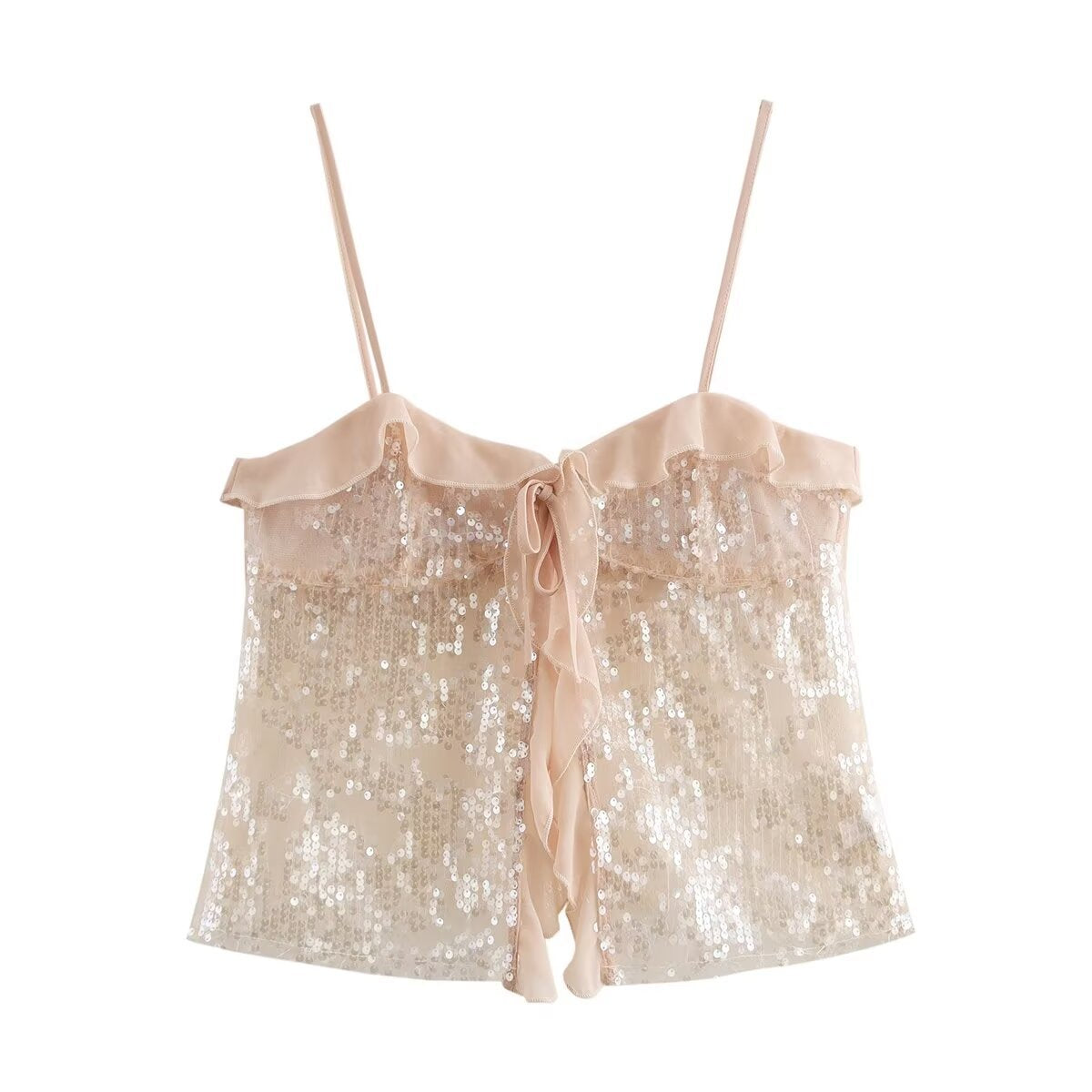 Carolyn | Dazzling Sequin Halter Top for Nights Out