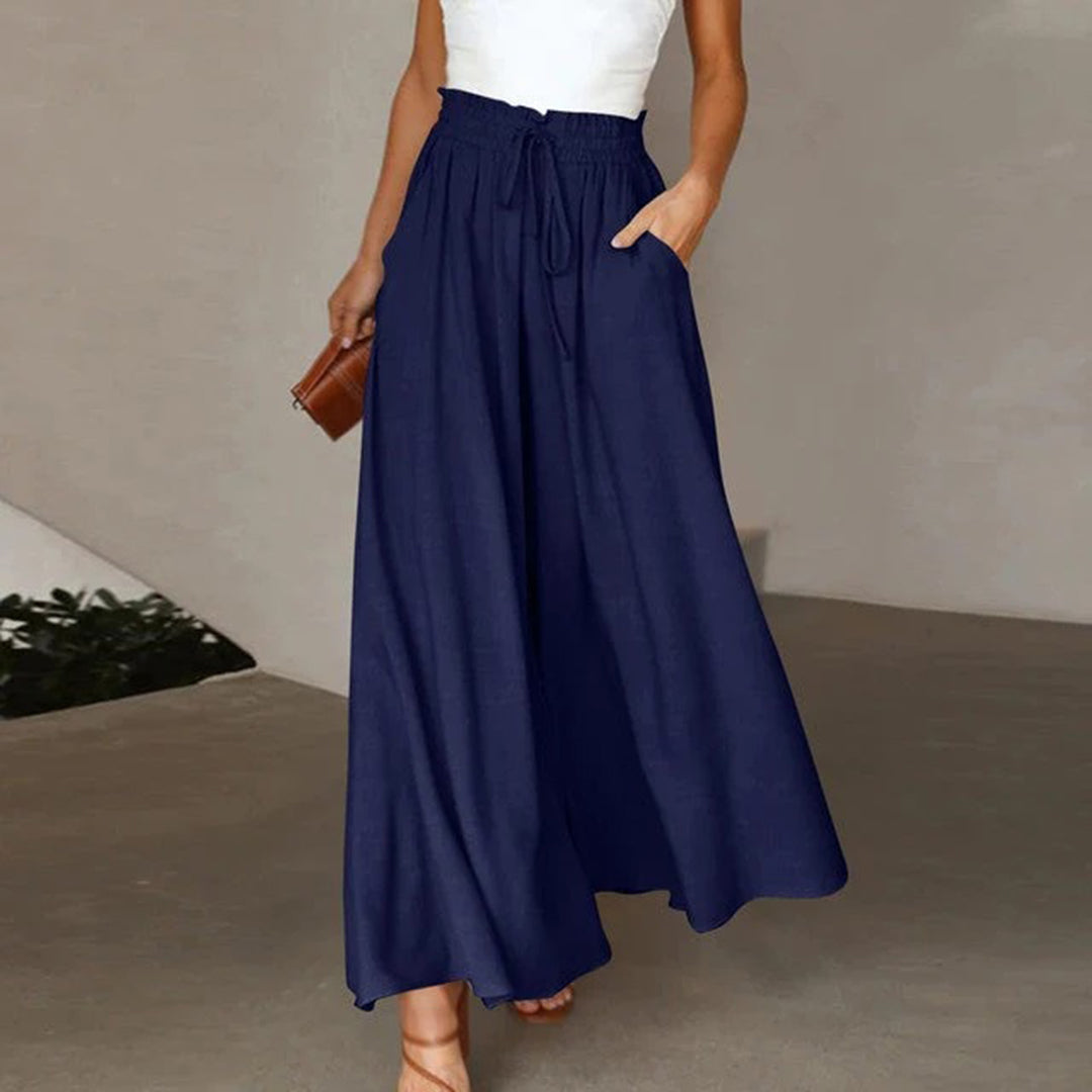 Gabriella | High Waist Elastic Pants with Drawstring