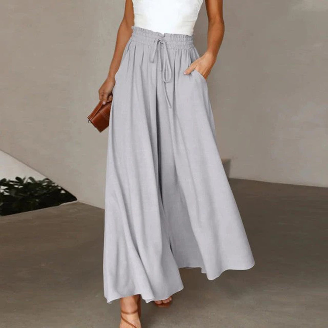 Gabriella | High Waist Elastic Pants with Drawstring