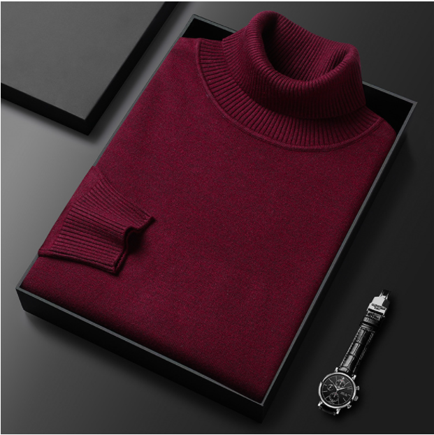 Evander - Cashmere Cotton Turtleneck Sweater Elegant Comfort Versatile Fit