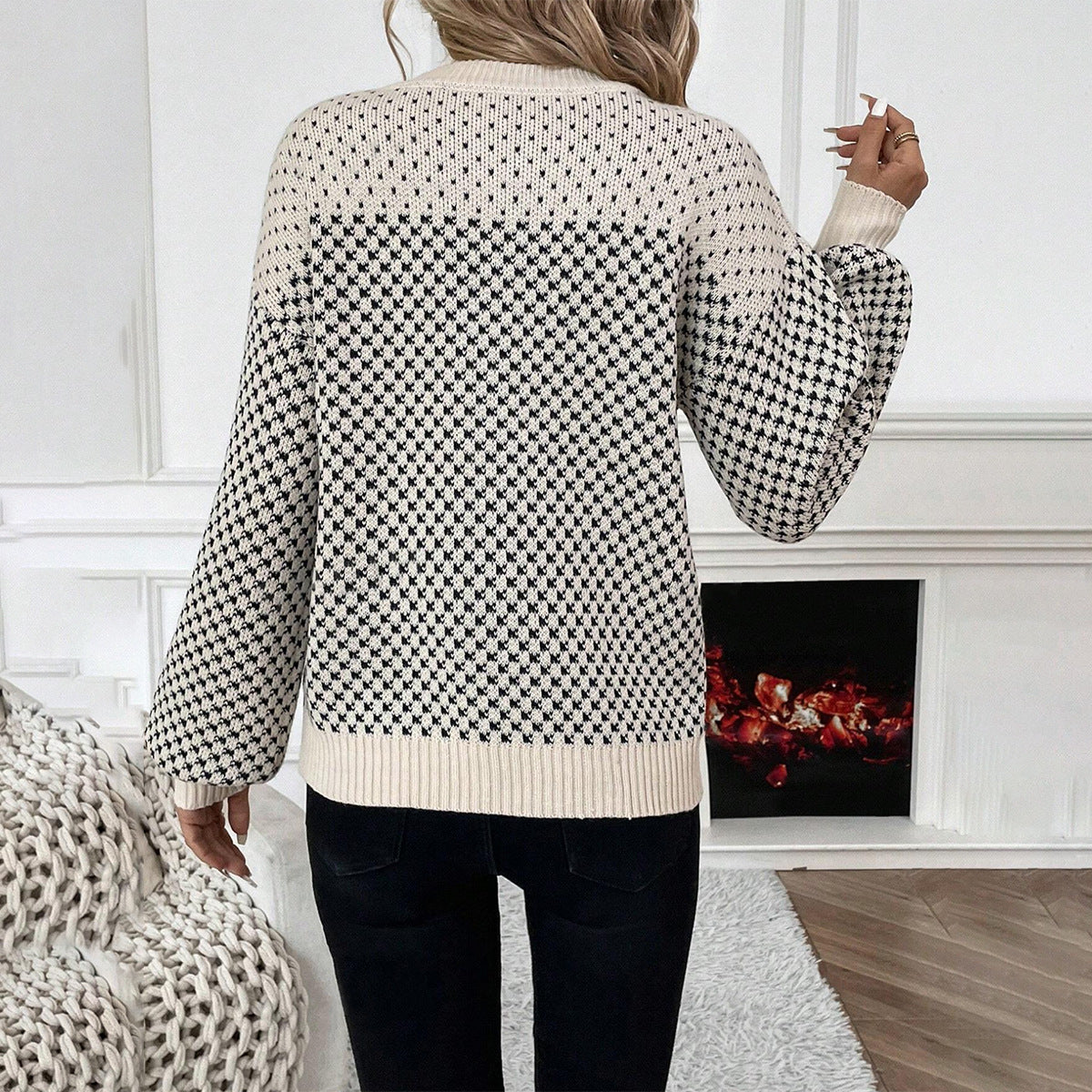 Mae | Women's Color Block Crewneck Sweater