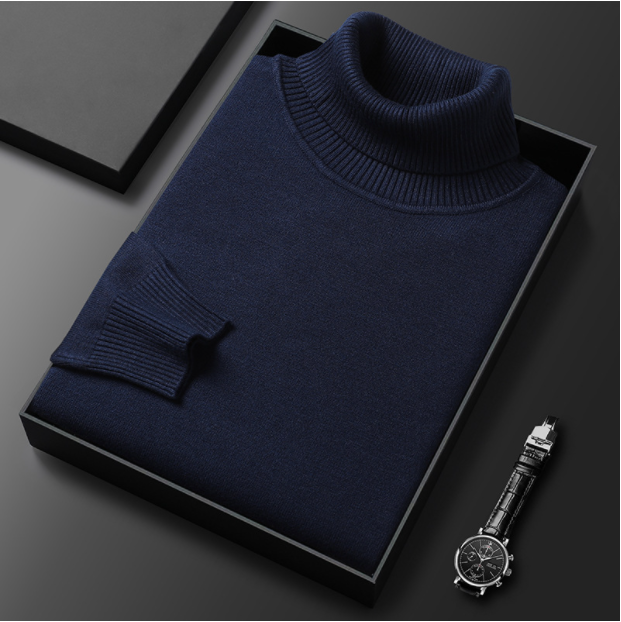Evander - Cashmere Cotton Turtleneck Sweater Elegant Comfort Versatile Fit