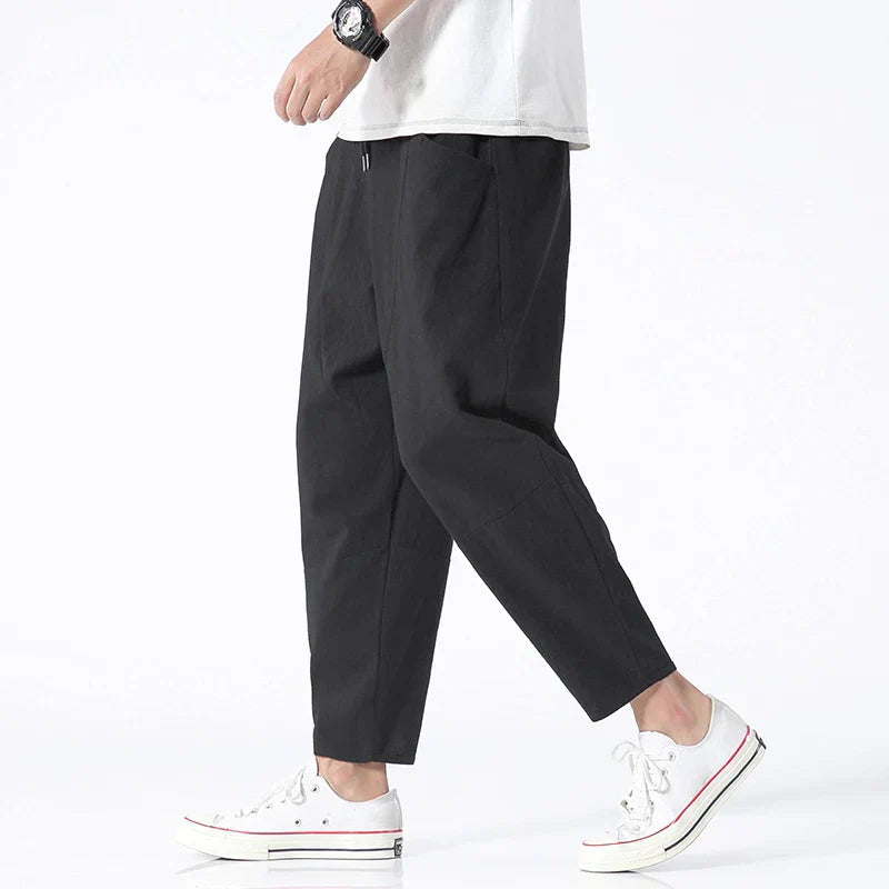 Gerald | Kyoto Linen Cropped Pants for Men
