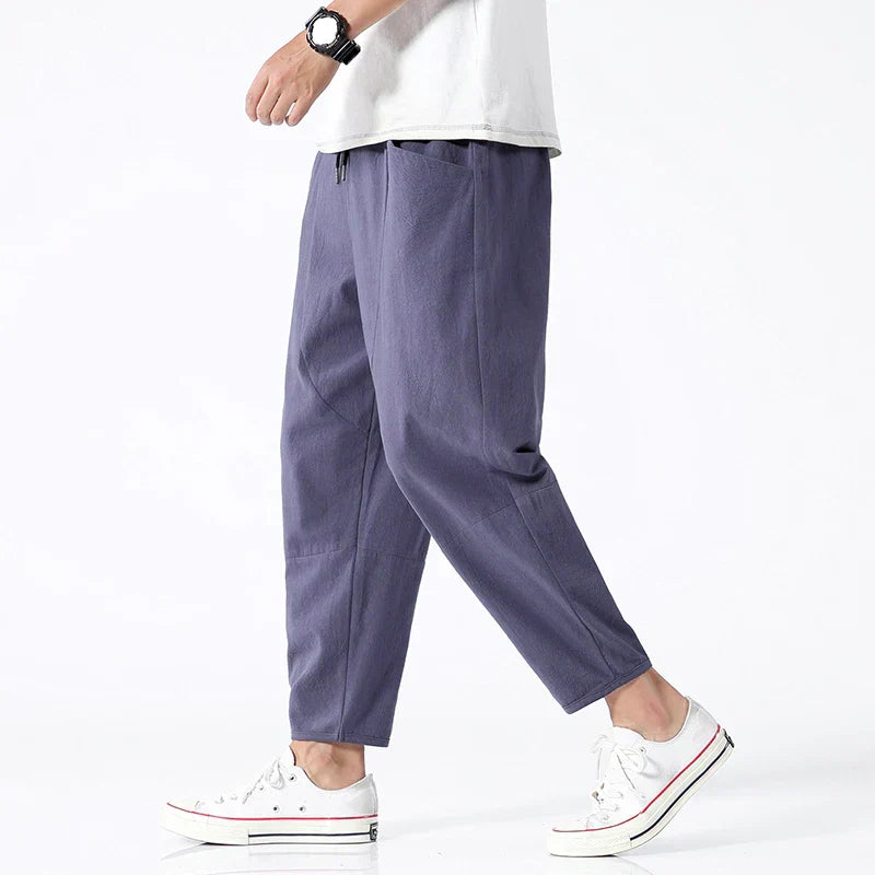 Gerald | Kyoto Linen Cropped Pants for Men