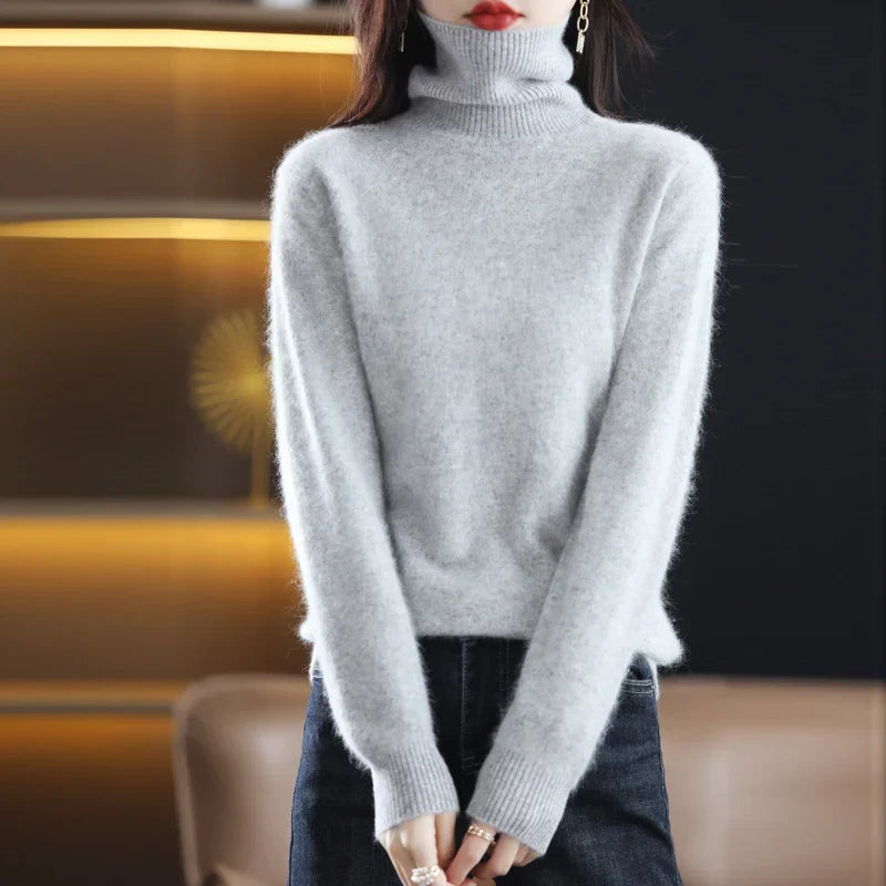 Maris - High Neck Pure Cashmere Sweater