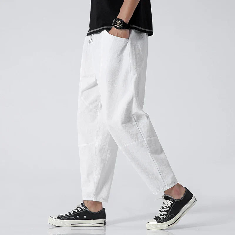 Gerald | Kyoto Linen Cropped Pants for Men