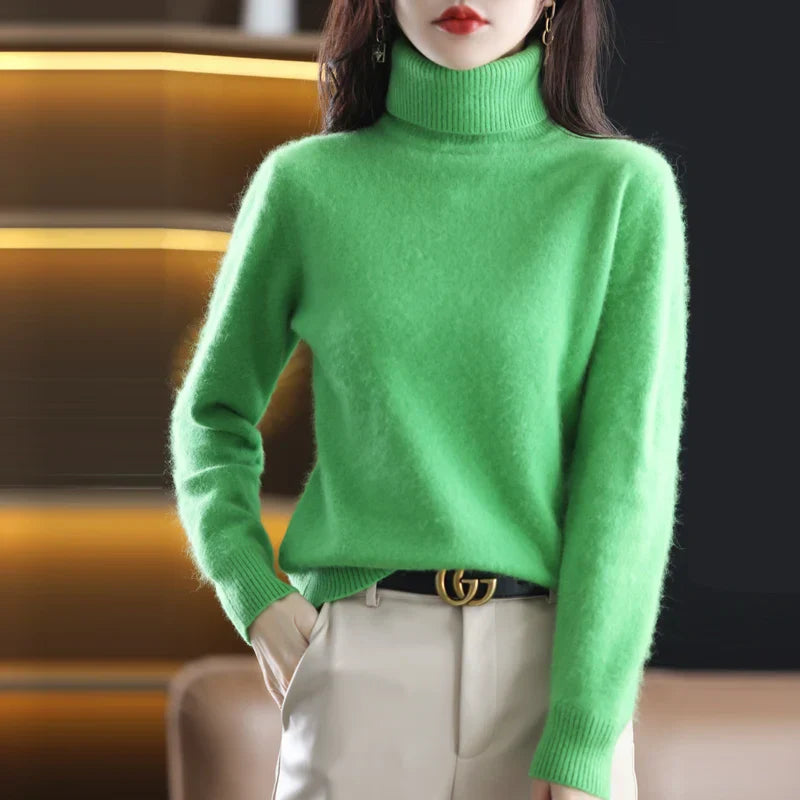 Maris - High Neck Pure Cashmere Sweater