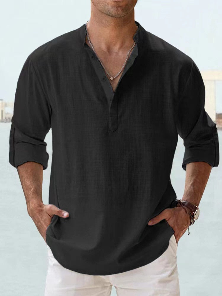 Clark | Casual Linen Shirt for Men – Relaxed Fit – Breathable and Stylish