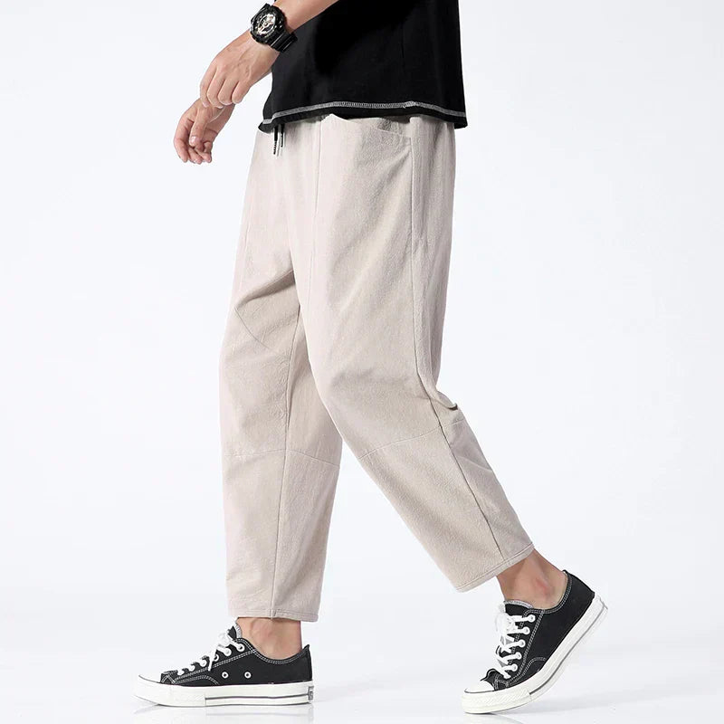 Gerald | Kyoto Linen Cropped Pants for Men