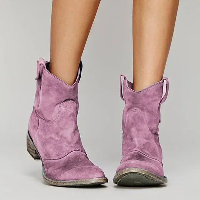 Alina – Vintage Cowboy Ankle Boots