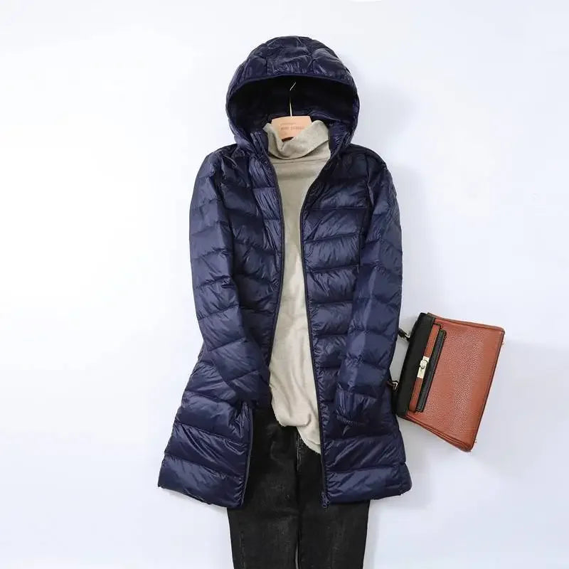 Novella - Women's Packable Puffer Coat with Removable Hood