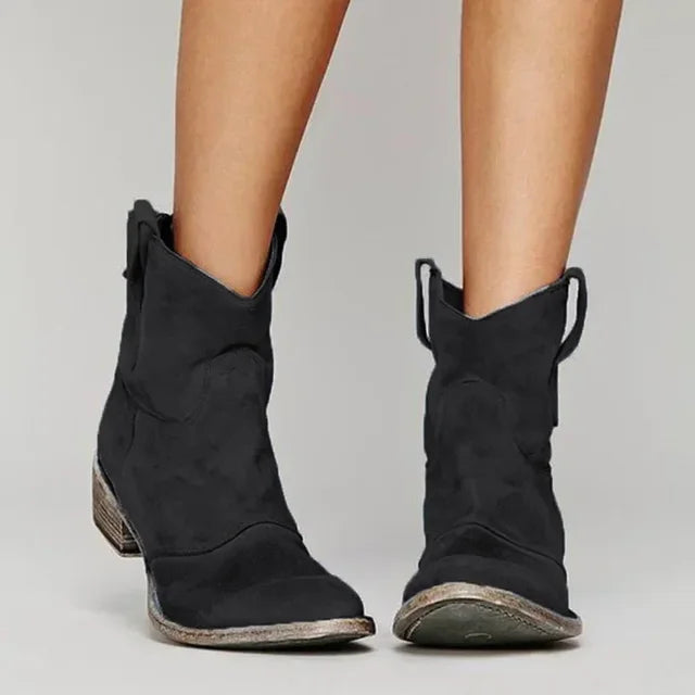 Alina – Vintage Cowboy Ankle Boots
