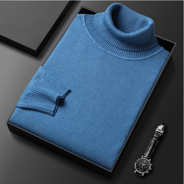 Evander - Cashmere Cotton Turtleneck Sweater Elegant Comfort Versatile Fit