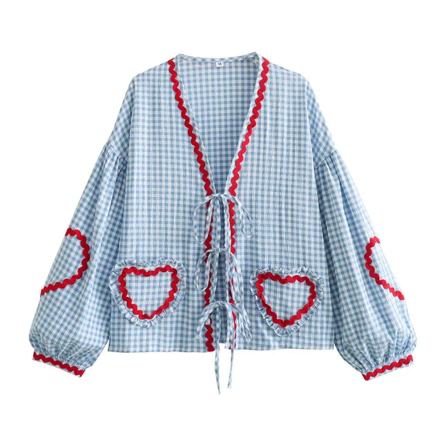 Elyza | Romantische Herzbluse