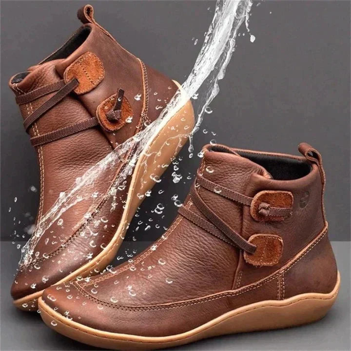 Eliza | Supportive Mid-Top Boots with Buckle Strap Design