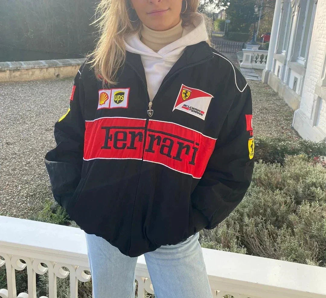 Mireille - Sporty Style Ferrari Racer Jacket