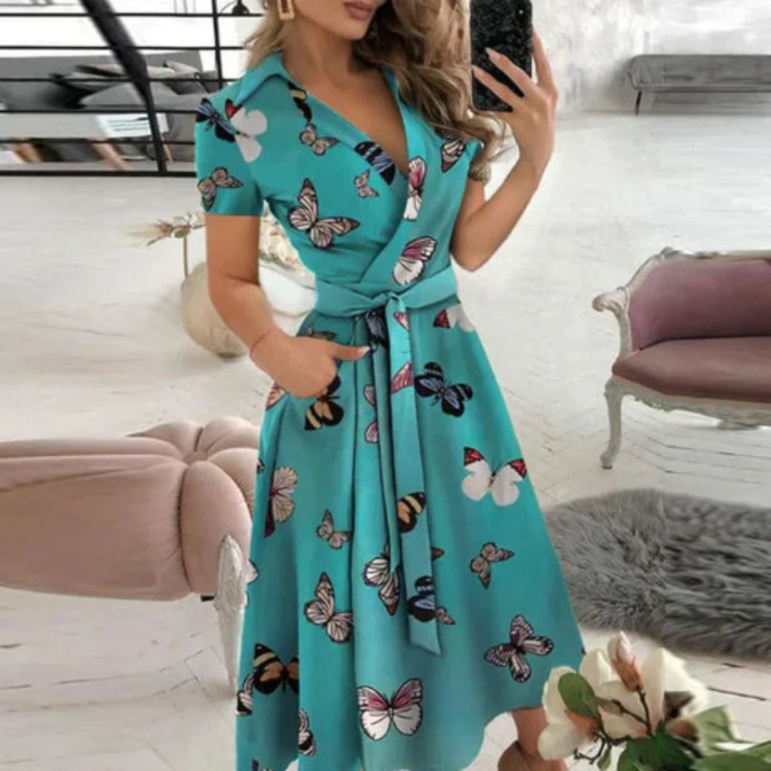 Elizabeth - Elegant A-Line Midi Dress