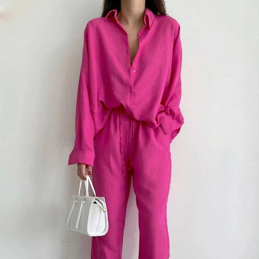 Bella - Elegance Linen Two Piece Set for Summer