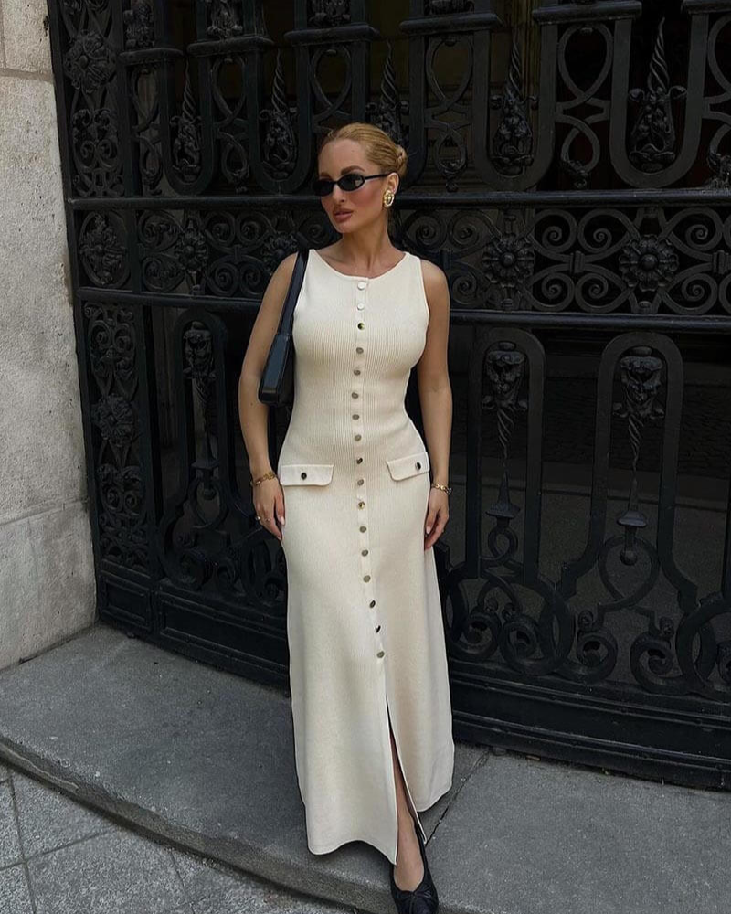 Gänseblümchen - elegantes fließendes Maxikleid