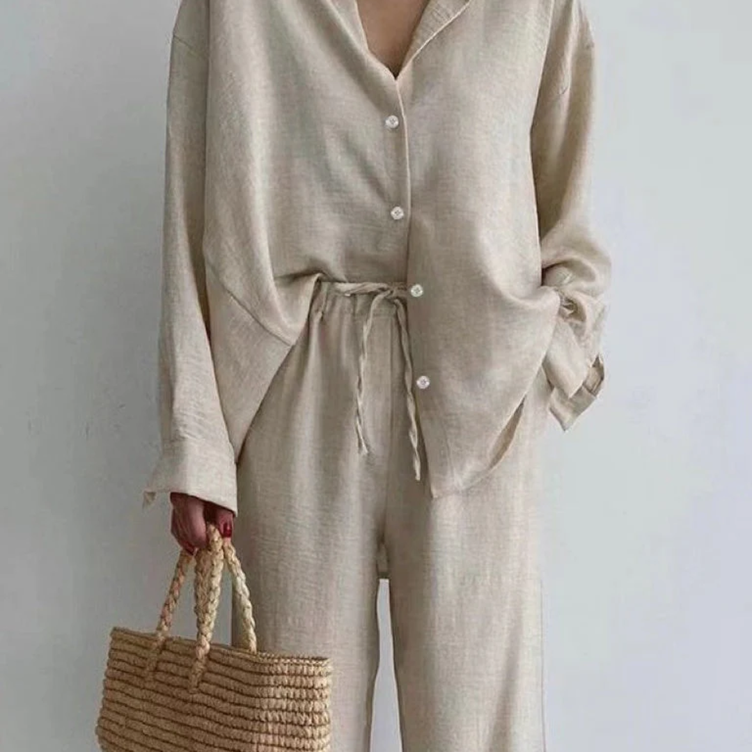 Bella - Elegance Linen Two Piece Set for Summer