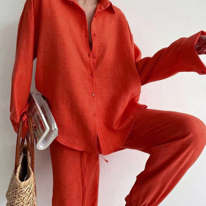 Bella - Elegance Linen Two Piece Set for Summer