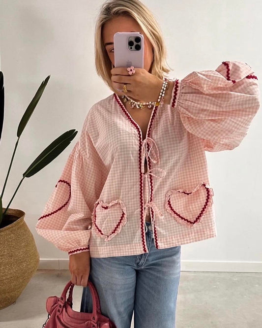 Elyza | Romantische Herzbluse